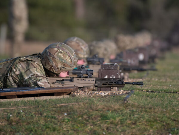 Royal Anglian Soldiers on the firing range