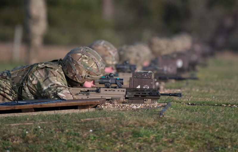 Royal Anglian Soldiers on the firing range
