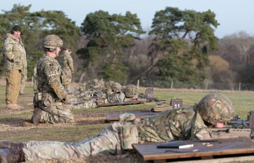 Royal Anglian Soldiers on the firing range