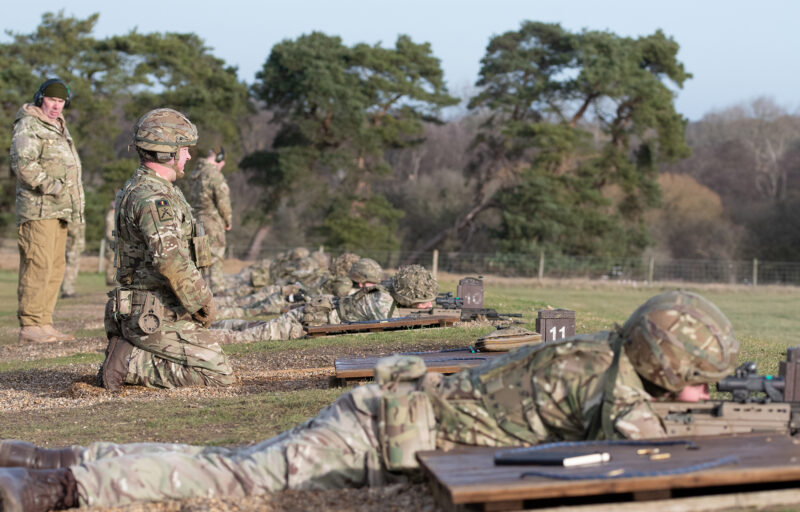 Royal Anglian Soldiers on the firing range