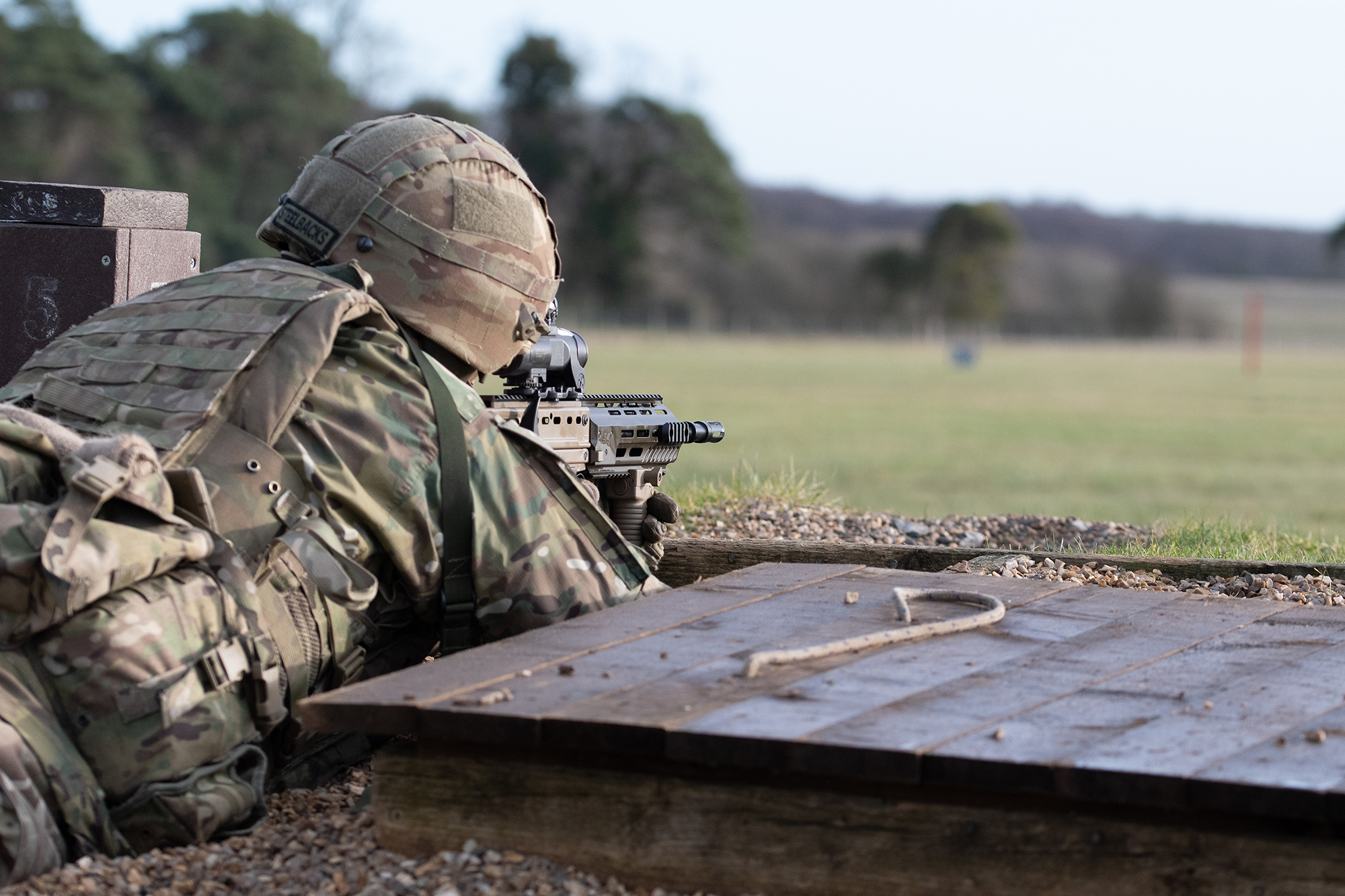 Royal Anglian Soldiers on the firing range