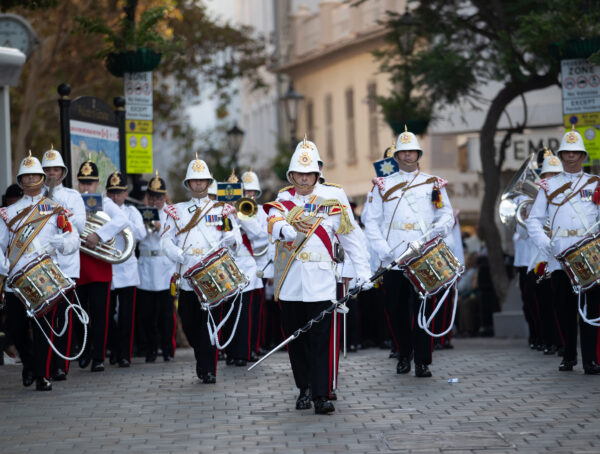 Images show the Ceremony of the Keys held at Casemates Square in Gibraltar which was attended by ther Governor of Gibraltar, Sir David Steel and Commander British Forces Gibraltar, Commodore Tom Guy.