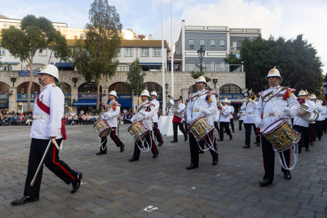 Images show the Ceremony of the Keys held at Casemates Square in Gibraltar which was attended by ther Governor of Gibraltar, Sir David Steel and Commander British Forces Gibraltar, Commodore Tom Guy.