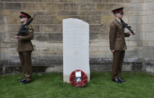 The Le Paradis Memorial is Dedicated in the Presence of HRH The Princess Royal