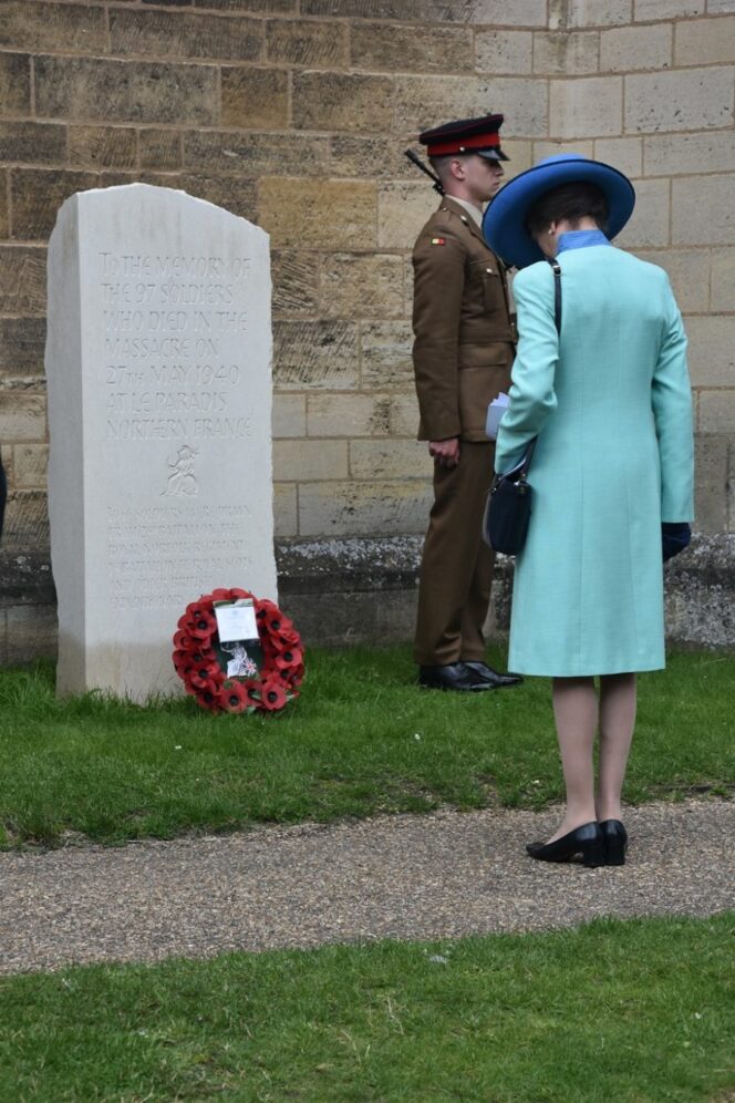 The Le Paradis Memorial is Dedicated in the Presence of HRH The Princess Royal