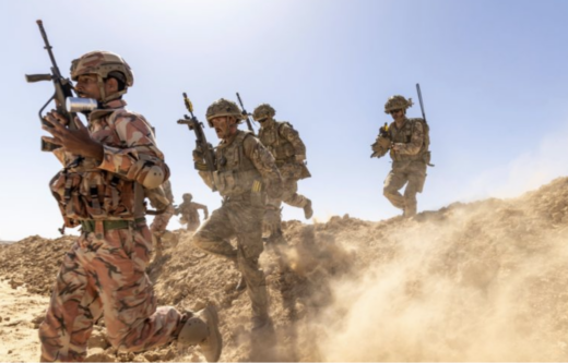 2nd Battalion Royal Anglian Regiment honing their desert war-fighting skills in Oman