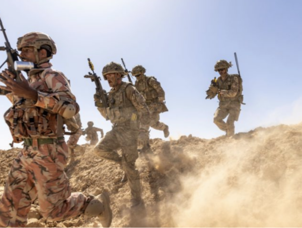 2nd Battalion Royal Anglian Regiment honing their desert war-fighting skills in Oman