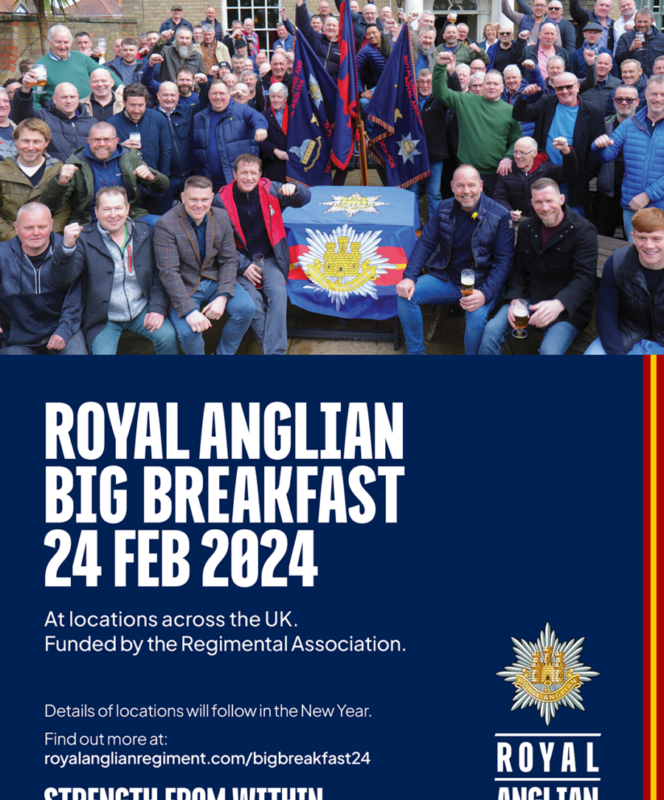 Royal Anglian Regiment Big Breakfast 24 event