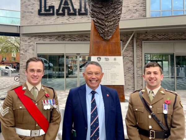 Leicester Tigers Foundation monument unveiled Royal Anglian Regiment