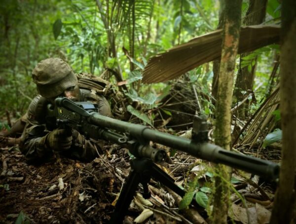 1st Battalion Royal Anglian Regiment patrol deep into the jungles of Belize