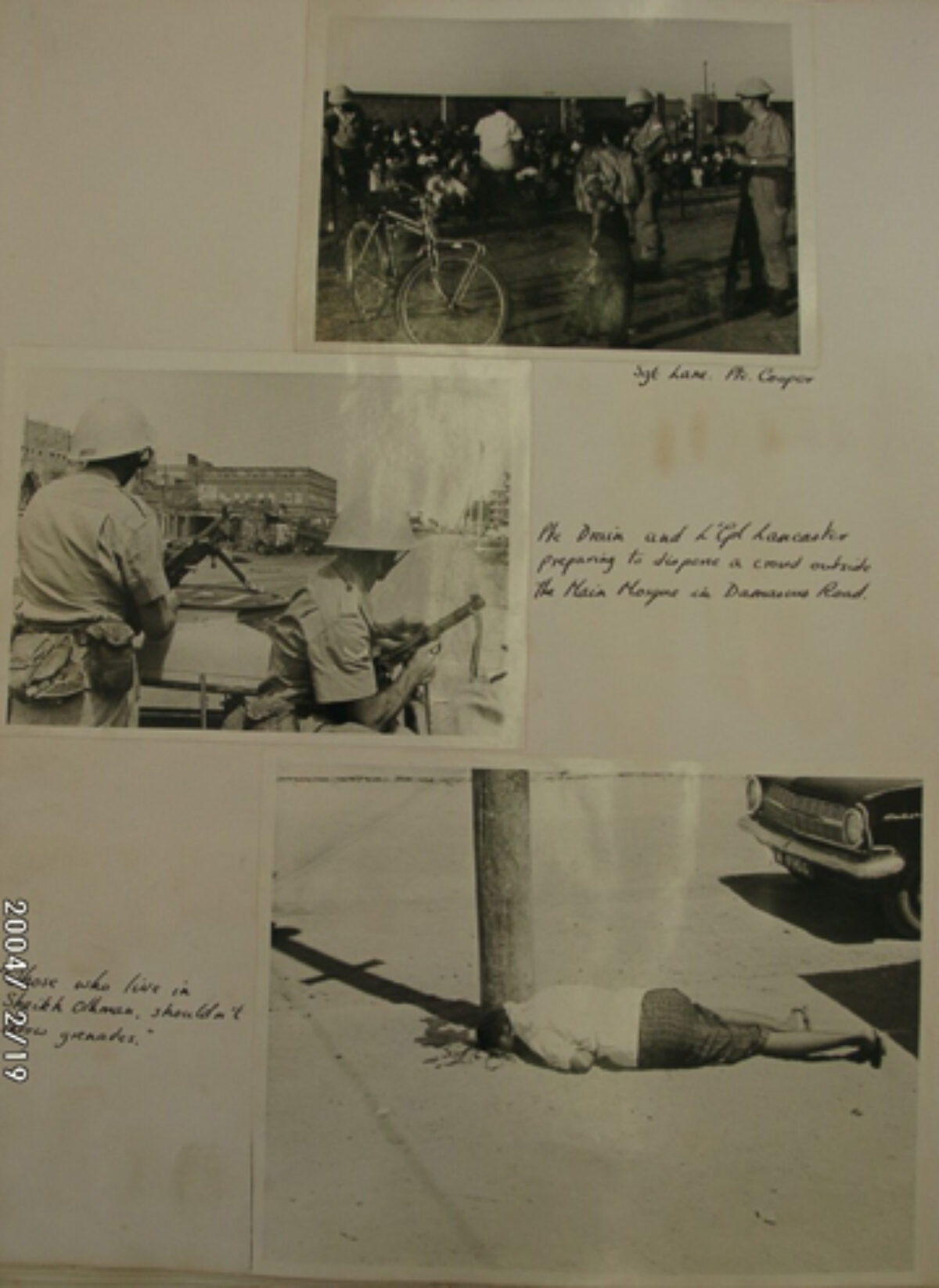 Aden 1967 3rd Battalion Royal Anglian Regiment photos from Scrapbook