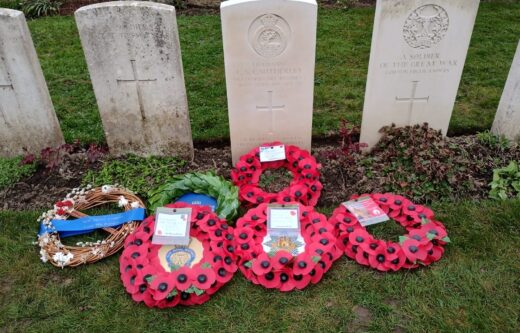 MOD’s Joint Casualty and Compassionate Centre (JCCC) identified the remains as being those of Lt Charles Stewart Cautherley, and so a rededication service with a new CWGC headstone was held at the cemetery on 21 March 2024 MOD’s Joint Casualty and Compassionate Centre (JCCC) identified the remains as being those of Lt Charles Stewart Cautherley, and so a rededication service with a new CWGC headstone was held at the cemetery on 21 March 2024