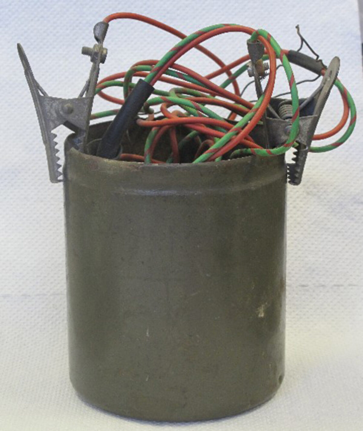 Electrical detonated mine, used against British troops during Aden campaign Electrical detonated mine, used against British troops during Aden campaign