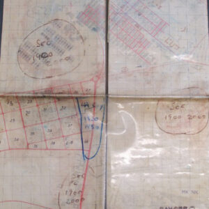 Map of the Sheik Othman area of Aden, with manuscript additions with map case