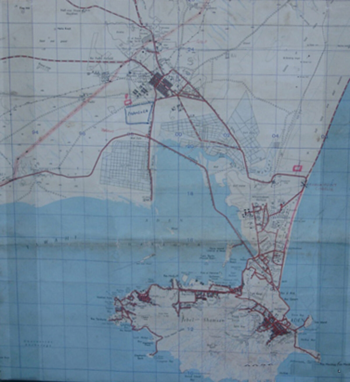Military map that was used by a commander on the ground in Aden and Sheikh Othman areas. Military map that was used by a commander on the ground in Aden and Sheikh Othman areas.