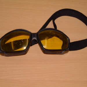 Pair of anti-sun goggles used by British troops in Iraq during the Iraq War.