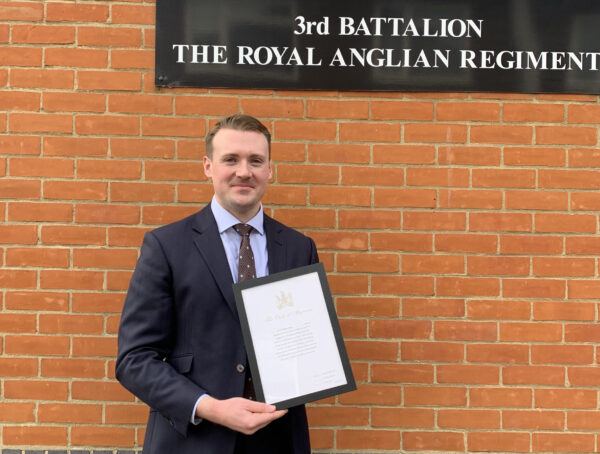 New soldier attested - 3rd Battalion, Royal Anglian Regiment