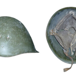 Soviet helmet left behind in Afghanistan after the Soviet withdrawal later used to provide uniforms for the new Afghan Army