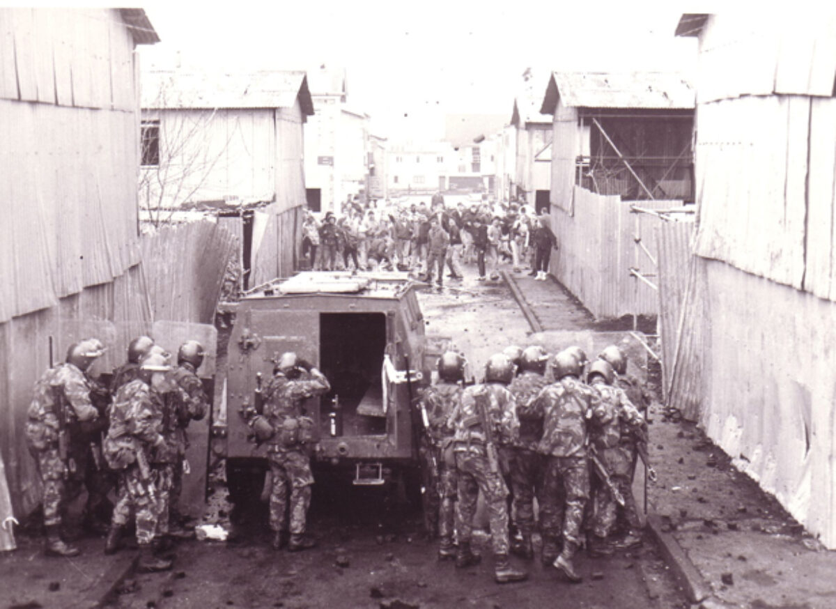 Training for Northern Ireland in Tin City Sennelager, Germany 1989 for the Royal Anglians. Training for Northern Ireland in Tin City Sennelager, Germany 1989 for the Royal Anglians.