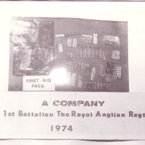 Weapons confiscated in Northern Ireland by A Company 1st Battalion, Royal Anglian Regiment in 1974.