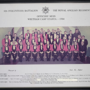 6th (Volunteer) Battalion Royal Anglian Regiment Officers Mess Wretham Camp STANTA 1984