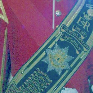 Drum Majors red sash. Worn over right shoulder over full ceremonial dress jacket.