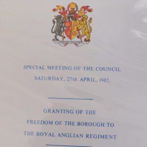 Royal Anglian Regiment Freedom of the Borough of Wellingborough 27 April 1985