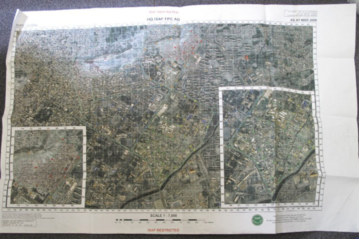 Map of Kabul Afghanistan produced from an aerial photograph Map of Kabul Afghanistan produced from an aerial photograph