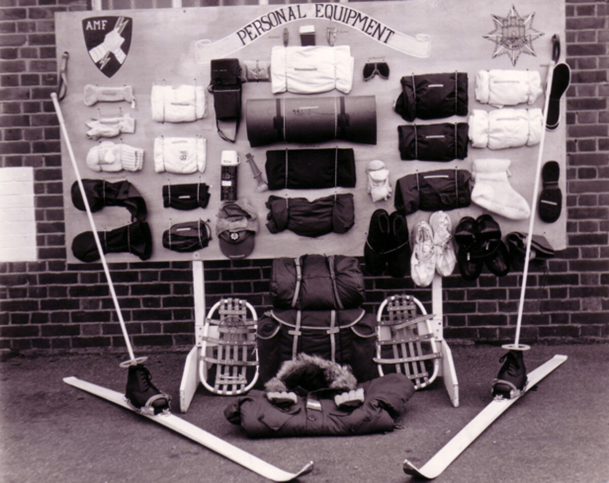 Personal kit and equipment that was issued to each person for his new role AMF Personal kit and equipment that was issued to each person for his new role AMF