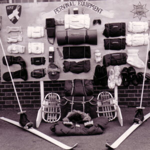 Personal kit and equipment that was issued to each person for his new role AMF
