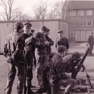 Royal Anglian Regiment Soldiers setting up equipment in the 1970s
