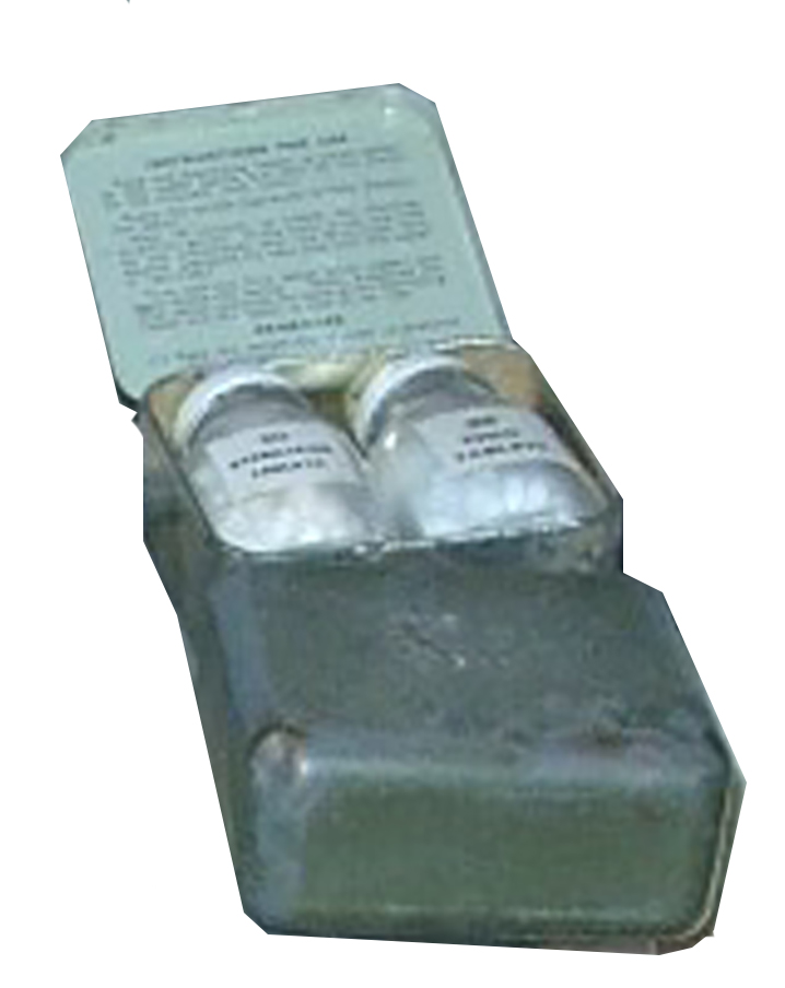 Issued water purification kit Royal Anglian Regiment