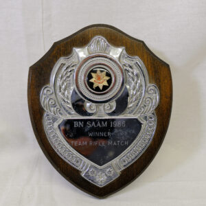 5th Battalion Royal Anglian Regiment Team Rifle Match 1986 award for Private O C Norris HQ Company