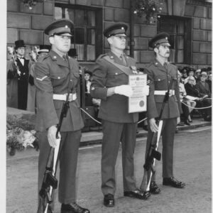 6th (Volunteer) Battalion, Royal Anglian Regiment on Parade for the freedom of the city of Cambridge in the 1970s.