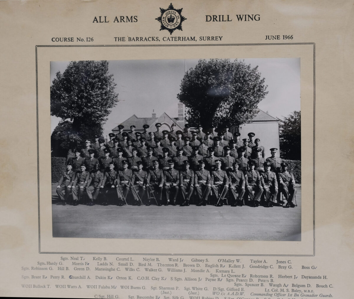 All Arms Drill Wing Course No.126 June 1966