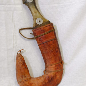 An Arab Dagger in Sheath acquired by David Thorogood while posted to the Aden Protectorate Levies