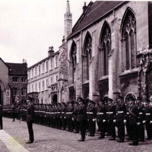 Colour Party and No1 and 2 Guards In Front of Norwich Cathedral, 1976