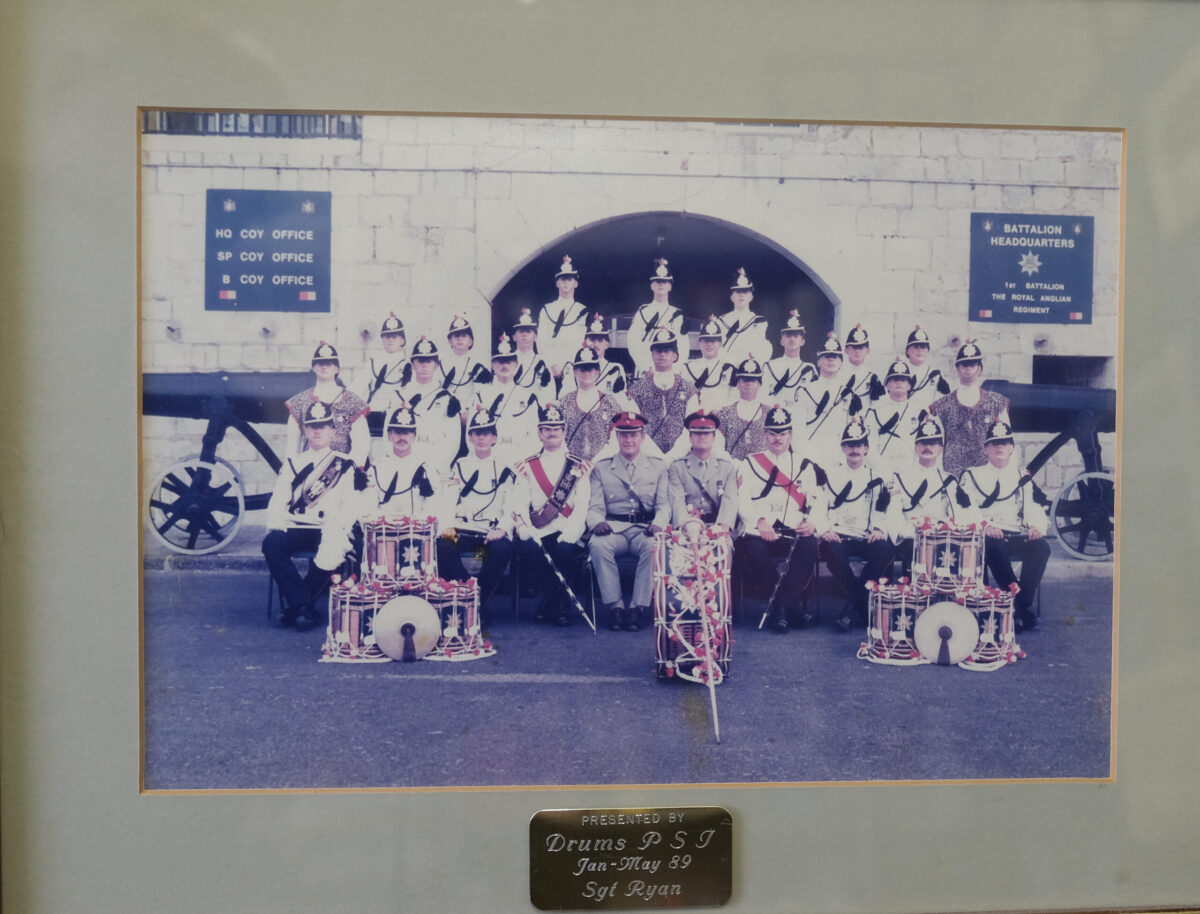 Royal Anglian Regiment Drum platoon 1st Battalion 1989