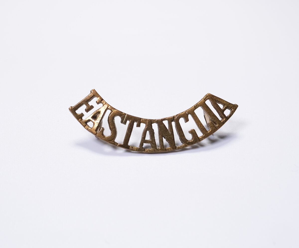 East Anglian Regiment metal shoulder title
