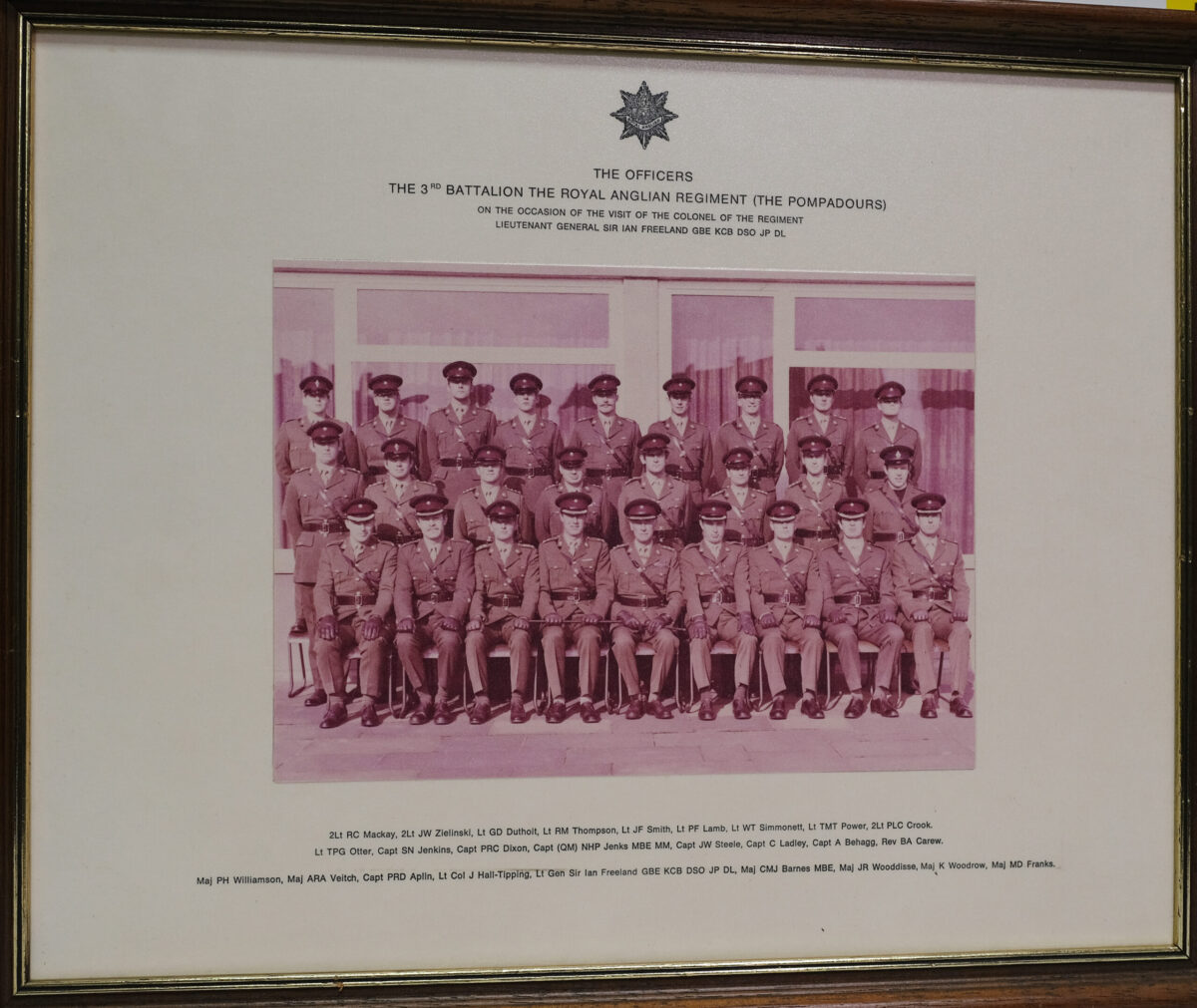 Officers 3rd Battalion Royal Anglian Regiment Visit of the Colonel of the Regiment Lt Gen Sir Ain Freeland Officers 3rd Battalion Royal Anglian Regiment Visit of the Colonel of the Regiment Lt Gen Sir Ain Freeland