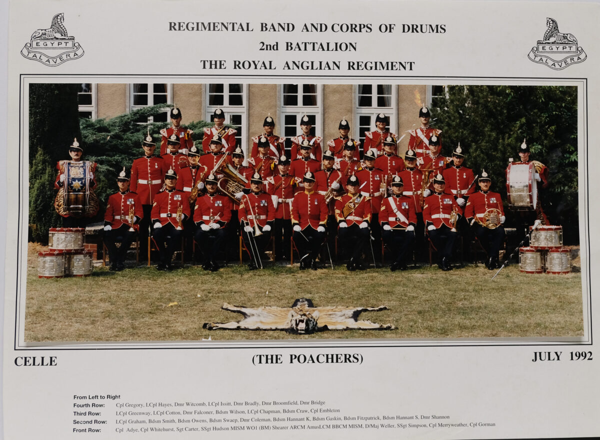 Regimental Band and Corps of Drums 2nd Battalion Royal Anglian Regiment July 1992