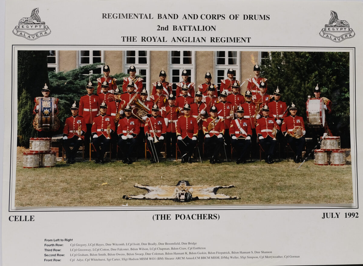 Regimental Band and Corps of Drums 2nd Battalion Royal Anglian Regiment July 1992 Regimental Band and Corps of Drums 2nd Battalion Royal Anglian Regiment July 1992