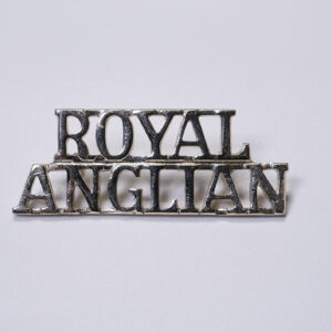 Royal Anglian Regiment two pinned modern metal shoulder title