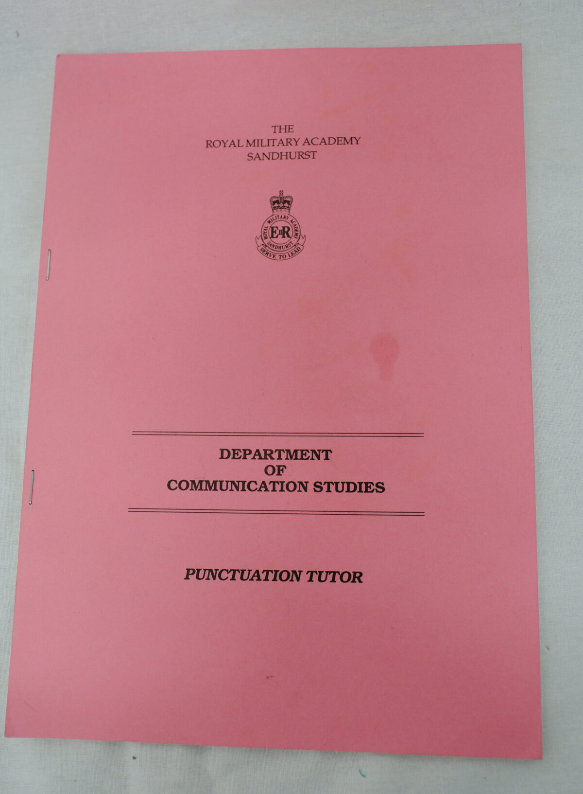 Royal Military Academy Sandhurst Department of Communication Studies Punctuation Tutor Royal Military Academy Sandhurst Department of Communication Studies Punctuation Tutor