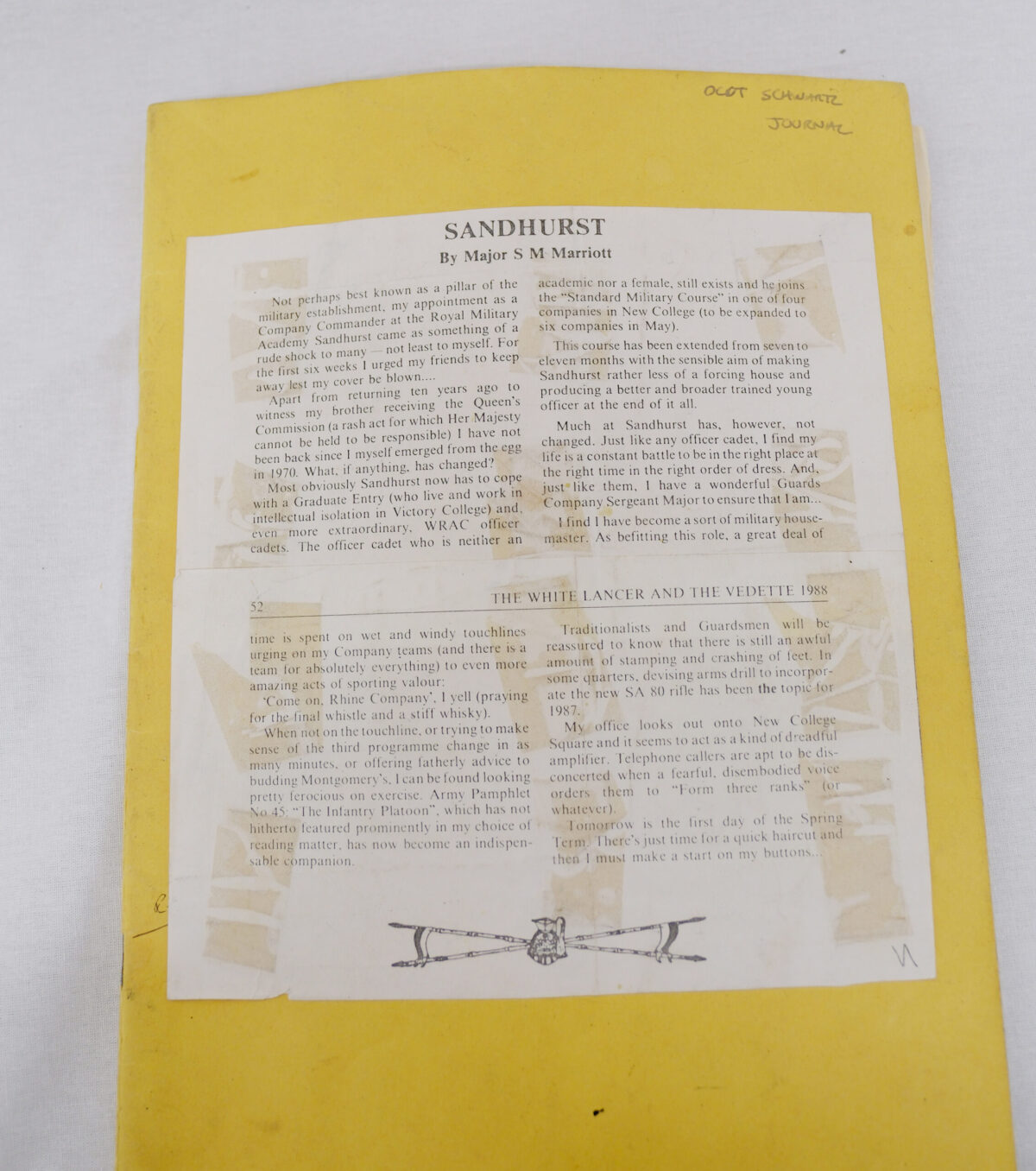 Royal Military Academy Sandhurst Officer Cadet Schwartz Journal Royal Military Academy Sandhurst Officer Cadet Schwartz Journal