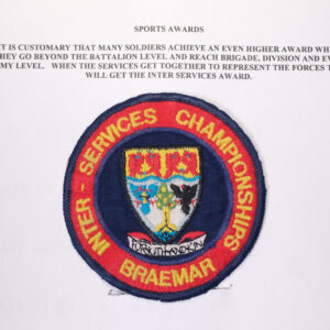 Sports Awards cloth badge - Inter Services Championships Braemar