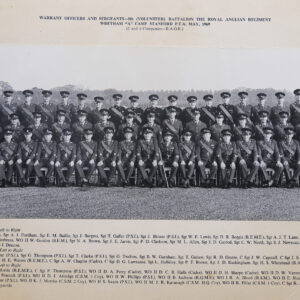 WOs and Sergeants Mess 5th (V) Battalion The Royal Anglian Regiment Wretham A Camp Stanford PTA May 1969