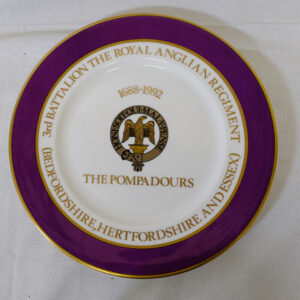 3rd Battalion (Pomdadours) Royal Anglian Regiment side plate 1992