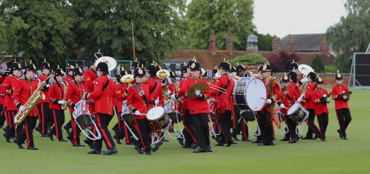 Army Cadet Force Band supporting the Beating Retreat at Felstead School in June 2024 supporting the Regiment. Army Cadet Force Band supporting the Beating Retreat at Felstead School in June 2024 supporting the Regiment.