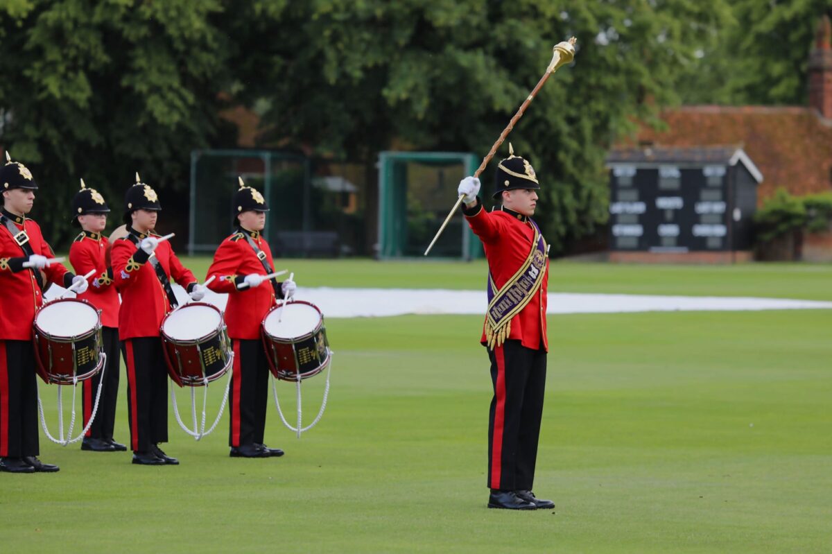 Army Cadet Force Band supporting the Beating Retreat at Felstead School in June 2024 supporting the Regiment. Army Cadet Force Band supporting the Beating Retreat at Felstead School in June 2024 supporting the Regiment.